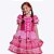 Vestido Junino Rosa Xadrez Infantil Menina Muvile 6011 - Imagem 1