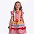 Vestido Junino Xadrez Vermelho com Tule Infantil Menina Muvile 6005 - Imagem 1