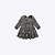 Vestido Manga Longa Estampado Infantil Menina Milon 2000783 Preto - Imagem 1