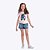 Blusa Manga Curta Rosa Tie-Dye Stitch Infantil Menina Brandili 26924 Rosa Claro - Imagem 1