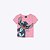 Blusa Manga Curta Stitch Glitter Infantil Menina Brandili 26925 Rosa - Imagem 1