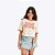 Blusa Cropped Tee Shirt Juvenil Menina Poah Noah 54729 - Imagem 1