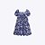 Vestido Azul Manga Curta Folhagens Infantil Menina Nanai 6000289 - Imagem 1