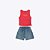 Conjunto Blusa Regata E Shorts Infantil Menina Brandili 26944 Preto - Imagem 1
