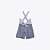 Conjunto Blusa de Alcinha Cavada Listras e Shorts Azul Infantil Menina Precoce 5573 - Imagem 1