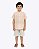 Conjunto Camisa Salmão e Bermuda Listrada Infantil Masculino Vigat 3098 - Imagem 1