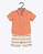 Camisa Social Laranja e Bermuda Listrada Infantil Masculino Vigat 3953 - Imagem 1