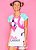 Puket Pijama Short Doll Manga Curta Visco Flamingo 030601998 - Imagem 1