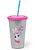 Copo com Canudo Glitter Coelha Bailarina 050401606 Puket - Imagem 1