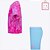 Conjunto Camiseta Rosa e Bermuda Legging Azul Infantil Feminina Nike 26L658-BJB - Imagem 1