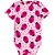 Body Bebê Malha Manga Curta Feminina Cor Pink Kyly 110091 - Imagem 1