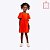 Vestido Laise Laranja Infantil Menina Vigat 4882 - Imagem 1