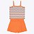 Conjunto Cropped Tricô e Shorts Saia Moletinho Sarja Infantil Feminino Kyly 1000265 - Imagem 1