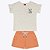 Conjunto Blusa Manga Curta e Shorts em Moletom sem Felpa Infantil Feminino Kyly 1000262 - Imagem 1