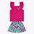 Blusa Cropped e Shorts Rosa Infantil Feminino Kyly 1000239 - Imagem 1