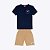 Conjunto Camiseta Manga Curta Lettering e Bermuda Moletom Infantil Masculino Kyly 1000404 - Imagem 1