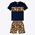 Conjunto Camiseta Manga Curta e Bermuda Folhagem Infantil Masculina Kyly  1000384 - Imagem 1