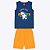Conjunto Regata Tubarão e Bermuda Moletom Infantil Masculino Kyly 1000356 - Imagem 1