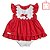 Macacão Body Vermelho Bebê Feminino Anjos Baby 233102 - Imagem 1
