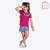 Conjunto Blusa em Cropped e Shorts Saia em Malha Borboleta Infantil Menina Kyly  1000475 - Imagem 1