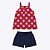 Conjunto Blusa Regata Estampada e Shorts Liso Infantil Menina Kyly 1000534 - Imagem 1