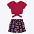 Conjunto Blusa Cropped e Shorts Estampado Juvenil Menina Kyly 1000568 - Imagem 1