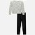 Conjunto Blusa em Moletom Peluciado e Calça Legging em Couro Sintético e Termoskin Infantil Menina Infanti 79806 - Imagem 1