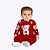 Jardineira Com Body Manga Longa Ursinho Bebê Menina Kyly 1000709 Vermelho - Imagem 1
