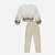 Conjunto Blusa Bata Boxy Em Visco Twill E Calça Em Malha Twill Brilho Infantil Menina Infanti 80148 Offwhite - Imagem 1