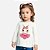 Blusa Manga Longa Coelhinha Infantil Menina Kyly 1000729 Offwhite - Imagem 1