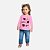Blusa Manga Longa Joaninha Infantil Menina Kyly 1000727 Rosa - Imagem 1