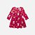 Vestido Manga Longa Ursinho Infantil Menina Kyly 1000730 Magenta - Imagem 1