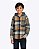Camisa Xadrez Manga Longa Com Capuz Infantil Menino Have Fun 29543 Azul - Imagem 1