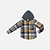 Camisa Xadrez Manga Longa Com Capuz Infantil Menino Have Fun 29543 Azul - Imagem 2