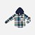 Camisa Xadrez Manga Longa Com Capuz Infantil Menino Have Fun 29543 Azul - Imagem 6