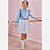 Conjunto Blusa Manga Longa Veludo Azul  e Saia em Tule com Shorts Embutido Infantil Menina Infanti 79780 - Imagem 1