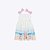 Vestido Off White Unicórnio Cetim Infantil Menina Mundo Cinti 12524 Offwhite - Imagem 1