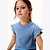 Blusa Manga Curta em Ribana Azul Infantil Menina Hering Kids 5DV5A5HEN - Imagem 1