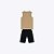 Conjunto Camiseta Regata E Bermuda Moletinho Infantil Menino Brandili 26552 Amarelo - Imagem 1