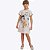 Vestido Manga Curta Em Molevisco Off White Infantil Menina Infanti 82832 Offwhite - Imagem 1