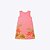 Vestido Em Molecotton Manga Curta Girafa Infantil Menina Infanti 82923 Coral - Imagem 1