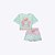 Conjunto Blusa Boxy E Shorts Em Malha Fresh Infantil Menina Infanti 85155 Laranja - Imagem 1