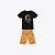 Conjunto Camiseta Manga Curta Game Music E Bermuda Estampada Infantil Menino Brandili 26688 Cinza - Imagem 1