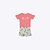 Conjunto Blusa Manga Curta E Shorts Florido Infantil Menina Brandili 26587 Natural - Imagem 1