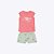Conjunto Blusa Manga Curta E Shorts Florzinha Bebê Menina Brandili 26848 Rosa Claro - Imagem 1
