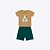Conjunto Camiseta Manga Curta E Bermuda Moletom Bebê Menino Brandili 26809 Verde - Imagem 1
