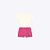 Conjunto Blusa Manga Curta Flower E Shorts-Saia Infantil Menina Brandili 26625 Rosa Claro - Imagem 1