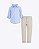 Conjunto Camisa Social Manga Longa Azul Claro e Calça Sarja Infantil Masculino Vigat 3215 - Imagem 3