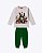 Conjunto Camiseta Manga Longa e Calça Moletom Bichinhos Infantil Masculino Kyly P1001575 - Imagem 5