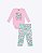 Conjunto Body Manga Longa e Calça Legging Flores Bebê Menina Kyly 1001475 - Imagem 1